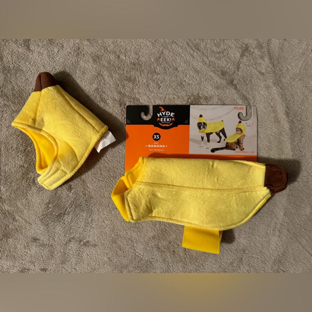 Hide & Eek Banana Costume Dog/Cat